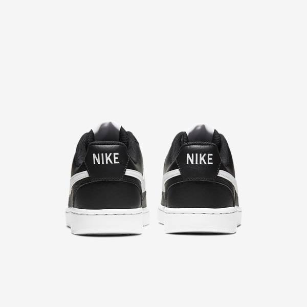 Women's Nike Court Vision Low Sneakers Black / White | NK689DGF