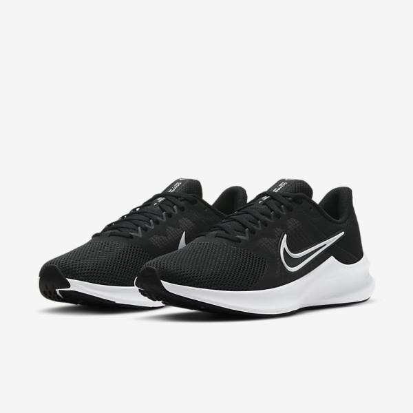 Women's Nike Downshifter 11 Road Running Shoes Black / Dark Grey / White | NK635UTP