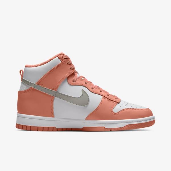 Women's Nike Dunk High Sneakers Red / White / Light | NK861RVB