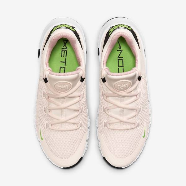 Women's Nike Free Metcon 4 Training Shoes Light Pink / White / Black / Green | NK708LZQ