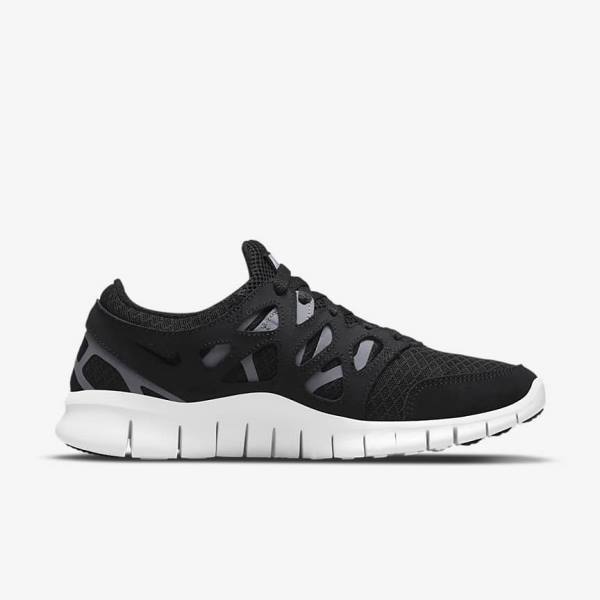 Women's Nike Free Run 2 Sneakers Black / Dark Grey / White | NK627UKS