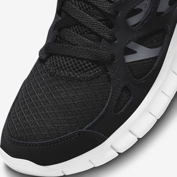 Women's Nike Free Run 2 Sneakers Black / Dark Grey / White | NK627UKS