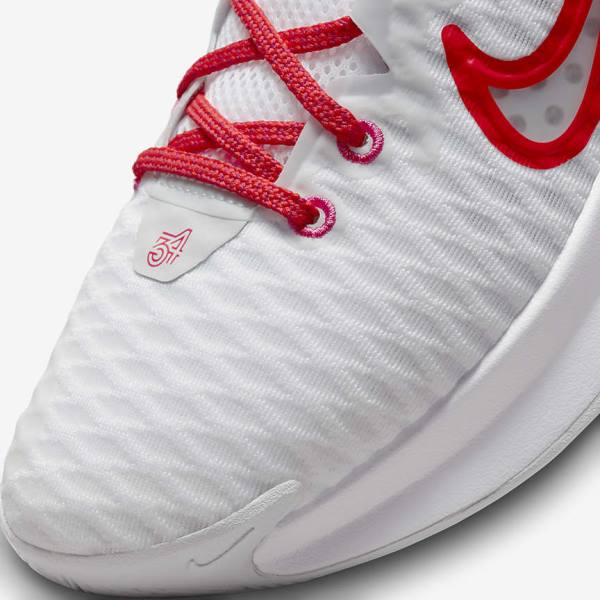 Women's Nike Giannis Immortality Basketball Shoes White / Pink / Platinum / Red | NK279SDA