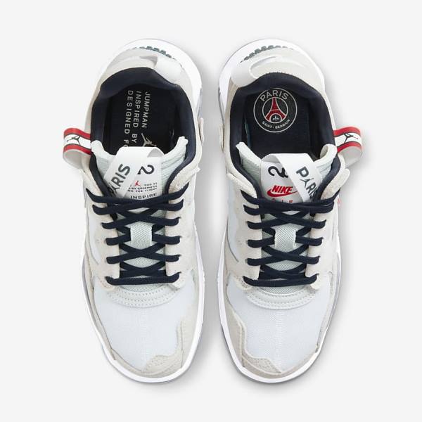 Women's Nike Jordan MA2 Paris Saint-Germain Sneakers White / Red / Black / Navy | NK513WQX