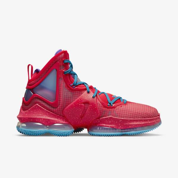 Women's Nike LeBron 19 Basketball Shoes Red / Blue / Purple / Red | NK971TXF