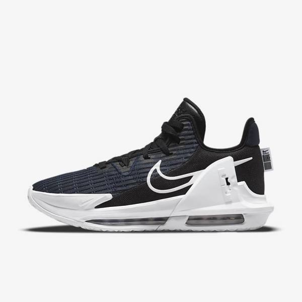 Women\'s Nike LeBron Witness 6 Basketball Shoes Black / Dark Obsidian / White | NK632UCT