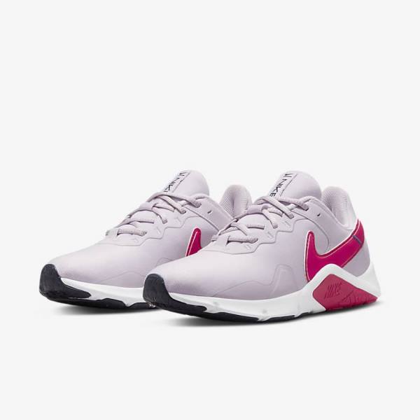 Women's Nike Legend Essential 2 Training Shoes White / Blue / Pink | NK782GFS