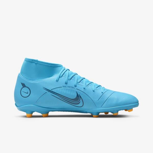 Women's Nike Mercurial Superfly 8 Club MG Multi-Grounds Football Shoes Blue / Orange | NK809FDY