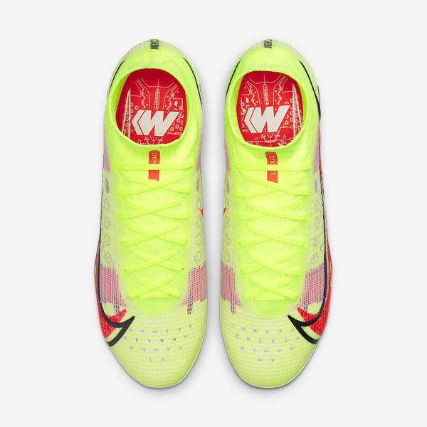 Women's Nike Mercurial Superfly 8 Elite FG Firm-Grounds Football Shoes Black / Light Red | NK476GUH