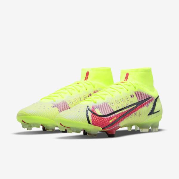 Women's Nike Mercurial Superfly 8 Elite FG Firm-Grounds Football Shoes Black / Light Red | NK476GUH