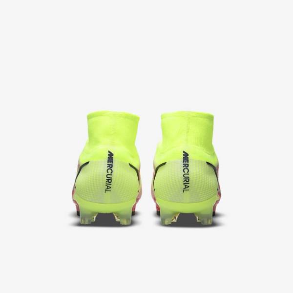 Women's Nike Mercurial Superfly 8 Elite FG Firm-Grounds Football Shoes Black / Light Red | NK476GUH