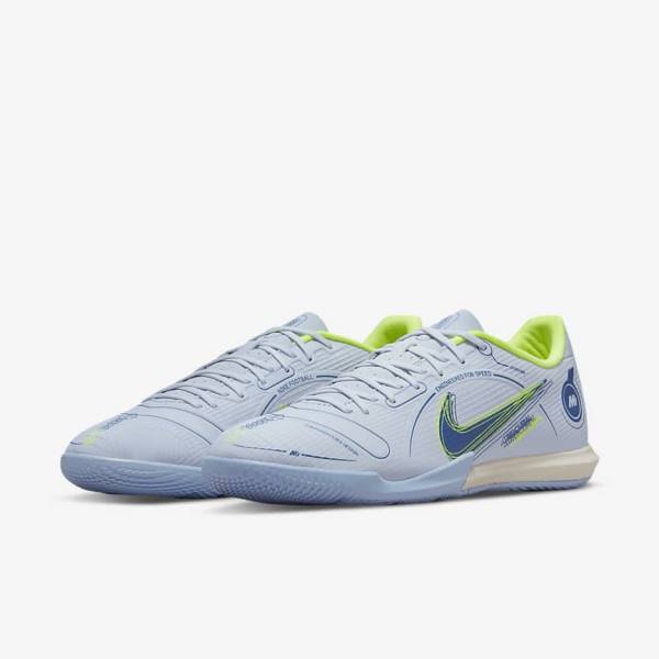 Women's Nike Mercurial Vapor 14 Academy IC Indoor Court Football Shoes Grey / Light Blue / Blue | NK098DYP