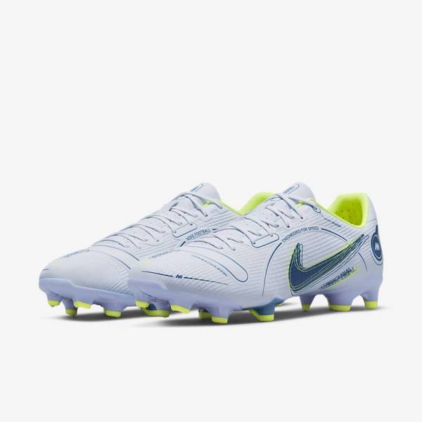 Women's Nike Mercurial Vapor 14 Academy MG Multi-Ground Football Shoes Grey / Light Blue / Blue | NK296ADH