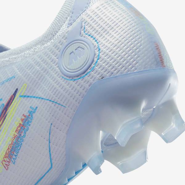 Women's Nike Mercurial Vapor 14 Elite FG Firm-Grounds Football Shoes Grey / Light Blue / Blue | NK427KMP