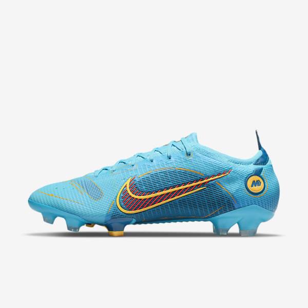 Women\'s Nike Mercurial Vapor 14 Elite FG Firm-Grounds Football Shoes Blue / Orange | NK892LFT