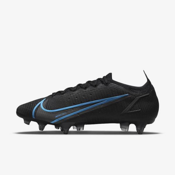 Women\'s Nike Mercurial Vapor 14 Elite SG-Pro AC Soft-Ground Football Shoes Black / Grey | NK345RID