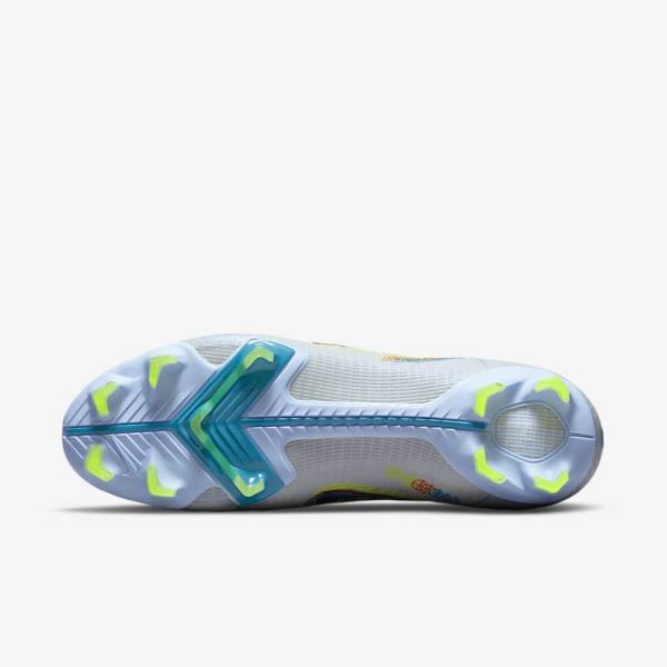 Women's Nike Mercurial Vapor 14 Pro FG Firm-Ground Football Shoes Grey / Light Blue / Blue | NK289QKF