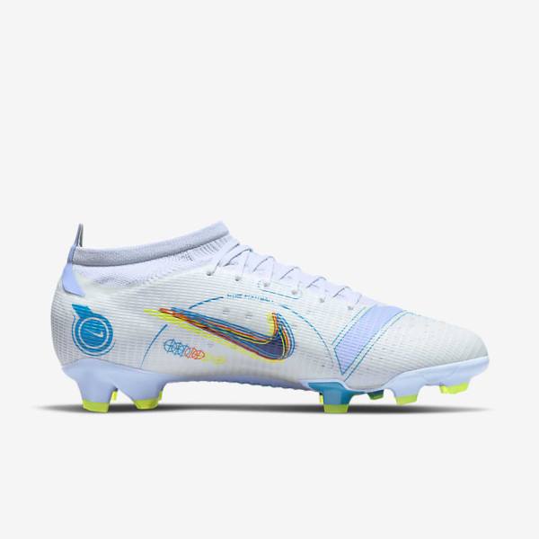 Women's Nike Mercurial Vapor 14 Pro FG Firm-Ground Football Shoes Grey / Light Blue / Blue | NK289QKF