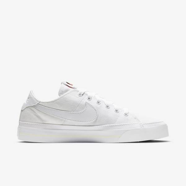 Women's Nike NikeCourt Legacy Canvas Sneakers White | NK104VBU