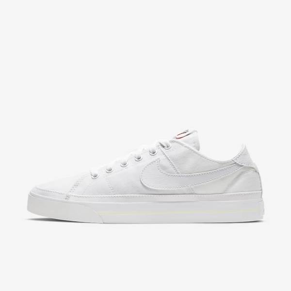 Women\'s Nike NikeCourt Legacy Canvas Sneakers White | NK104VBU