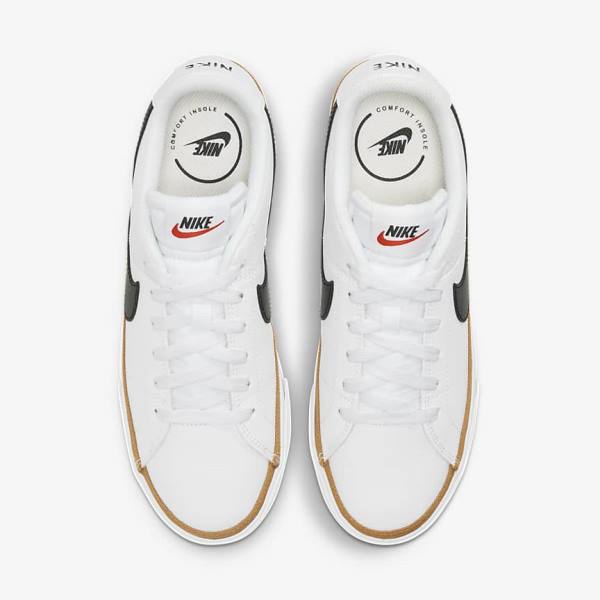 Women's Nike NikeCourt Legacy Sneakers White / Black | NK578DUN