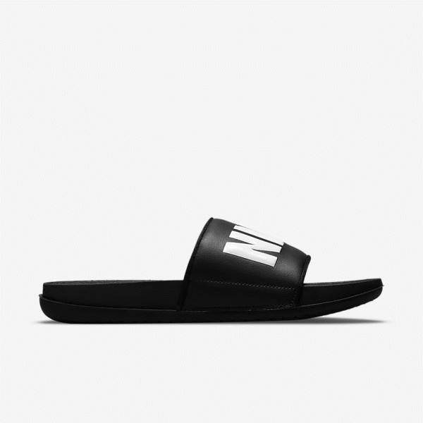 Women's Nike Offcourt Slides Black / White | NK370LFP