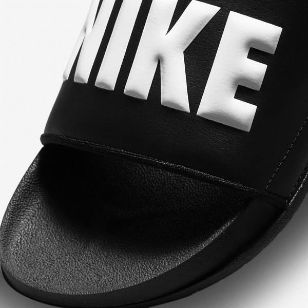 Women's Nike Offcourt Slides Black / White | NK370LFP