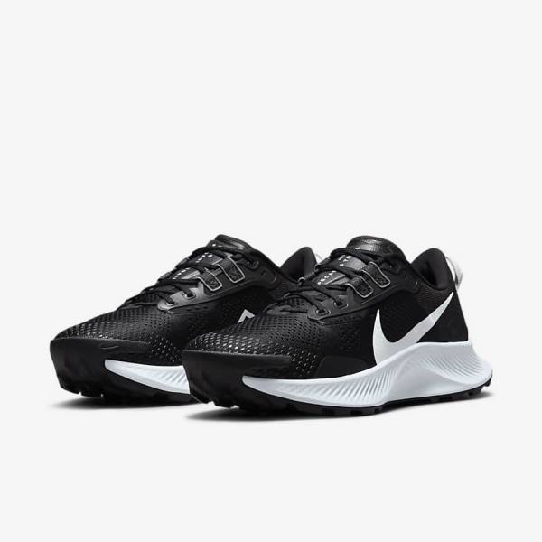 Women's Nike Pegasus Trail 3 Trail Running Shoes Black / Dark Grey / Platinum | NK295RZE