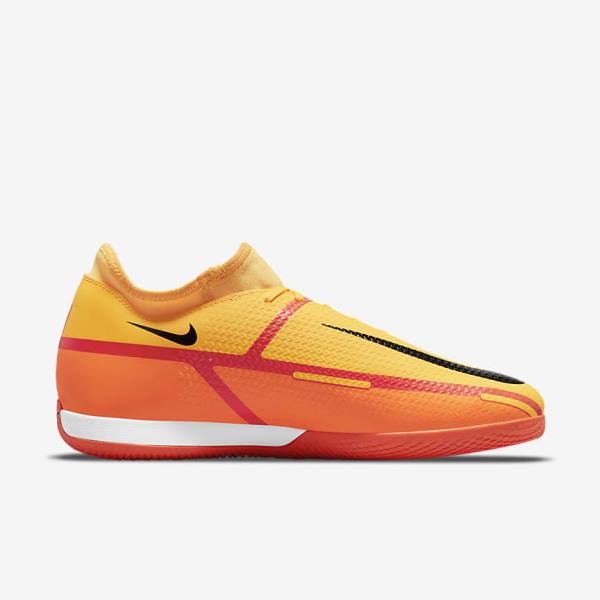 Women's Nike Phantom GT2 Academy Dynamic Fit IC Indoor Court Football Shoes Orange / Light Red / Black | NK862DVO