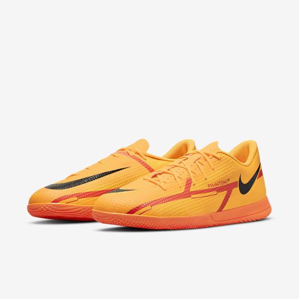 Women's Nike Phantom GT2 Club IC Indoor Court Football Shoes Orange / Light Red / Black | NK956QEK