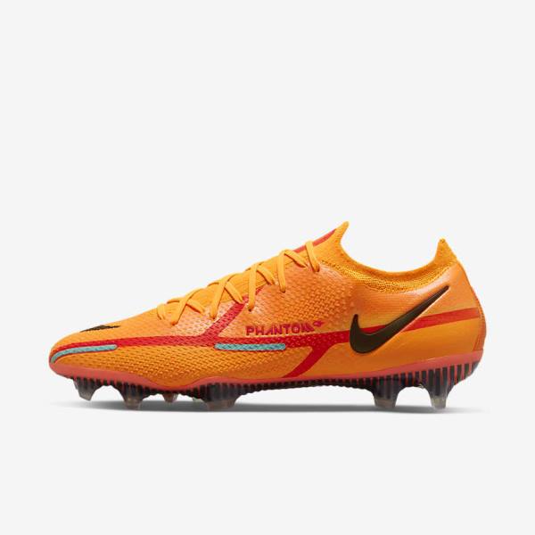 Women\'s Nike Phantom GT2 Elite FG Firm-Ground Football Shoes Orange / Light Red / Black | NK125FXJ