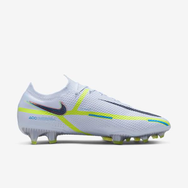 Women's Nike Phantom GT2 Elite FG Firm-Ground Football Shoes Grey / Light Blue | NK170PVY