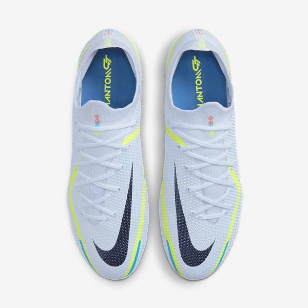 Women's Nike Phantom GT2 Elite FG Firm-Ground Football Shoes Grey / Light Blue | NK170PVY