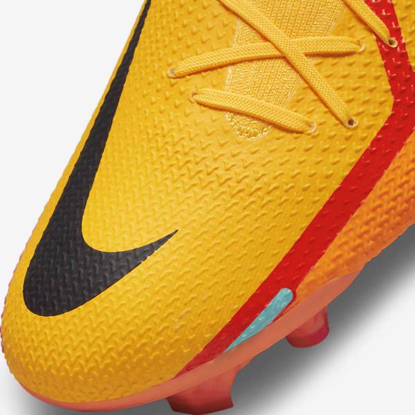 Women's Nike Phantom GT2 Pro Dynamic Fit FG Firm-Ground Football Shoes Orange / Light Red / Black | NK238EIH