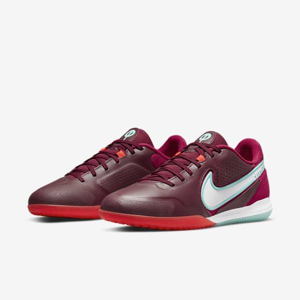 Women's Nike React Tiempo Legend 9 Pro IC Indoor-Court Football Shoes Red / Light Red / White | NK481KUL