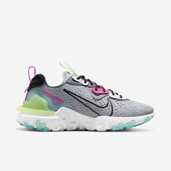 Women's Nike React Vision Sneakers Grey / Pink / Black | NK348WKZ