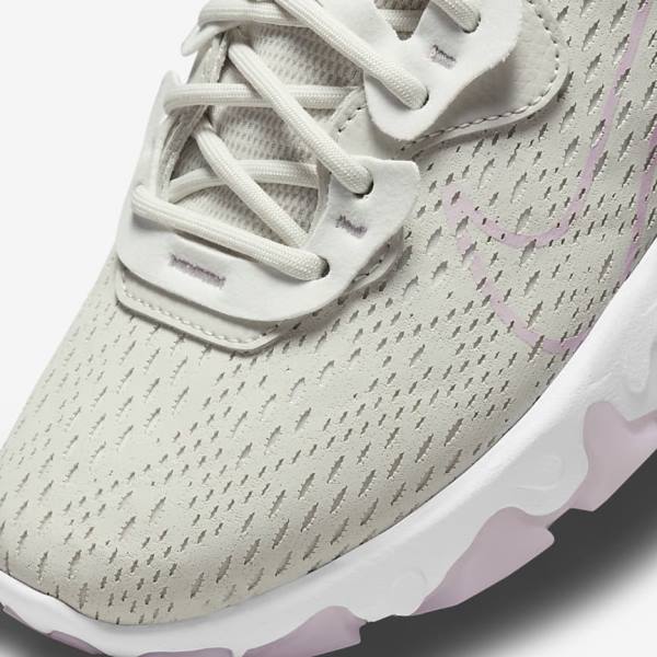 Women's Nike React Vision Sneakers Light Beige / White / Pink | NK821OWJ