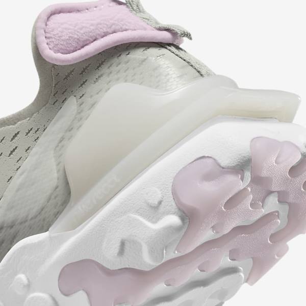 Women's Nike React Vision Sneakers Light Beige / White / Pink | NK821OWJ