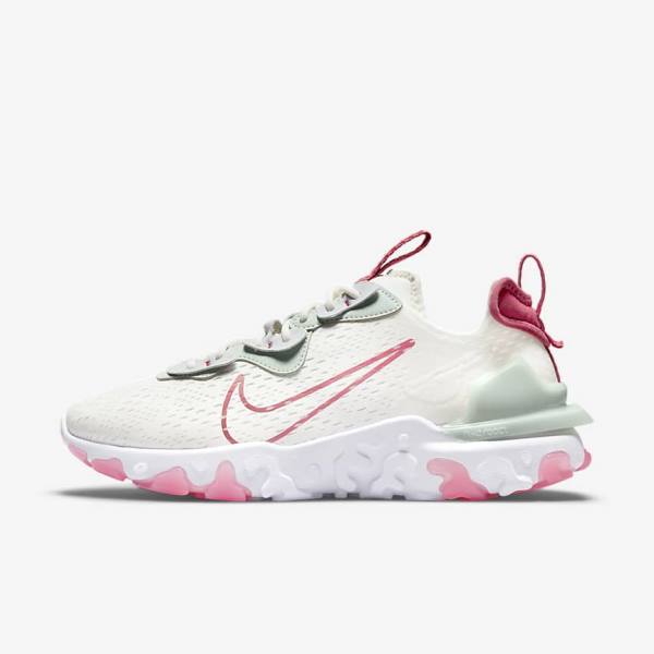 Women\'s Nike React Vision Sneakers Platinum / Pink | NK310JRX