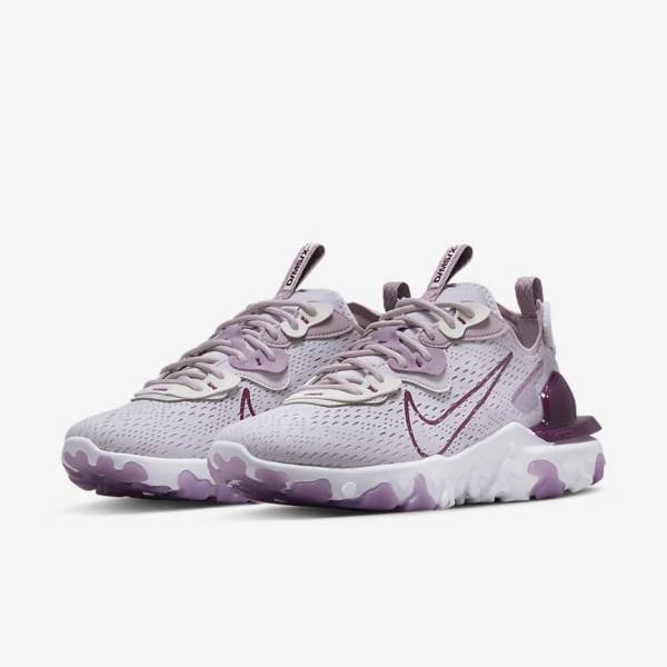 Women's Nike React Vision Sneakers Purple | NK478OHZ