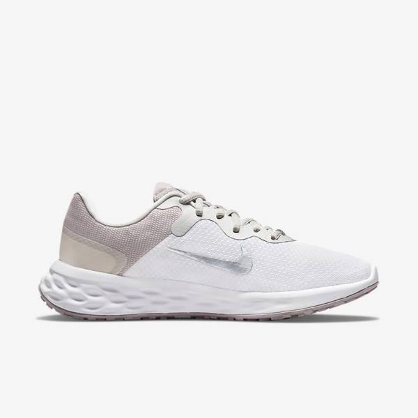 Women's Nike Revolution 6 Next Nature Premium Road Running Shoes White / Grey | NK735JTU