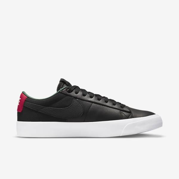 Women's Nike SB Zoom Blazer Low Pro GT Premium Sneakers Black / Red / Black | NK750YPE