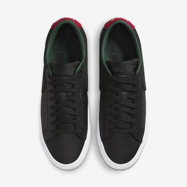 Women's Nike SB Zoom Blazer Low Pro GT Premium Sneakers Black / Red / Black | NK750YPE