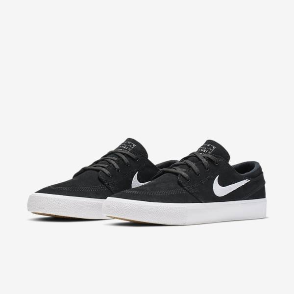 Women's Nike SB Zoom Stefan Janoski RM Sneakers Black / Grey / Light Brown / White | NK597HQC