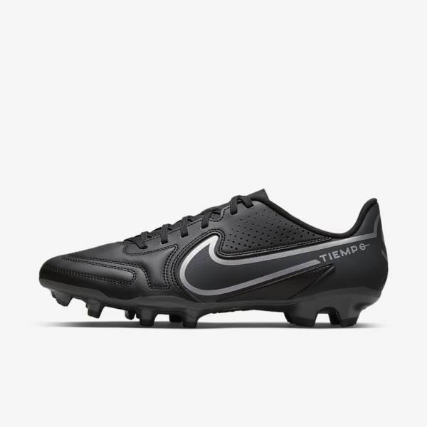 Women\'s Nike Tiempo Legend 9 Club MG Multi-Ground Football Shoes Black / Dark Grey | NK351DKQ