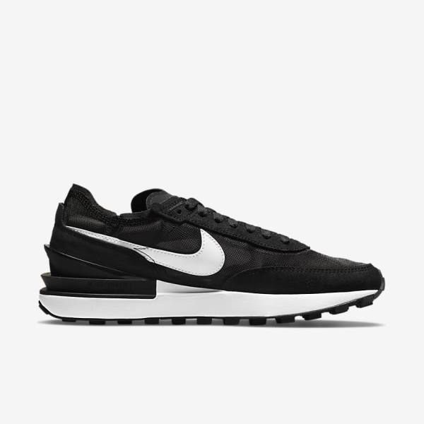 Women's Nike Waffle One Sneakers Black / Orange / White | NK275OUN