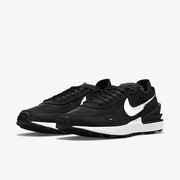 Women's Nike Waffle One Sneakers Black / Orange / White | NK275OUN