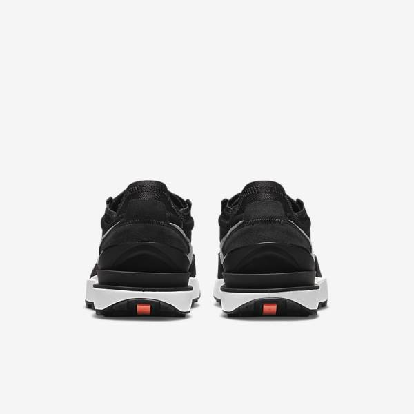 Women's Nike Waffle One Sneakers Black / Orange / White | NK275OUN