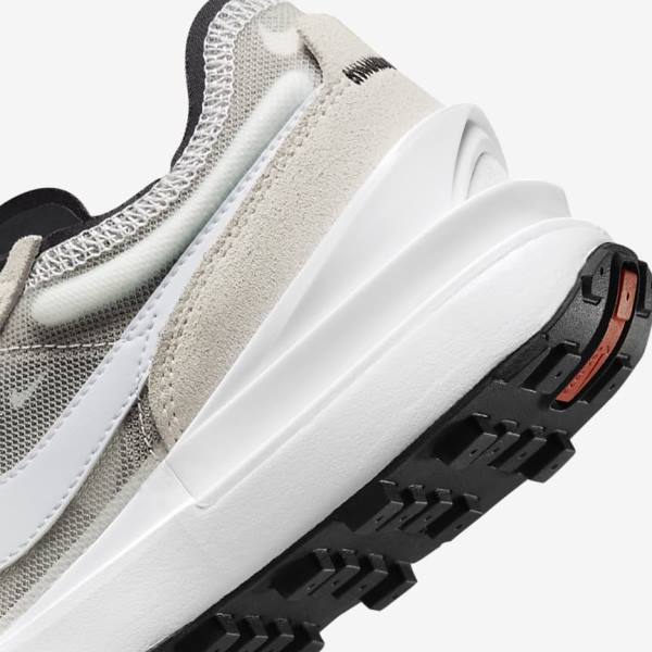 Women's Nike Waffle One Sneakers White / Black / Orange | NK615JFY