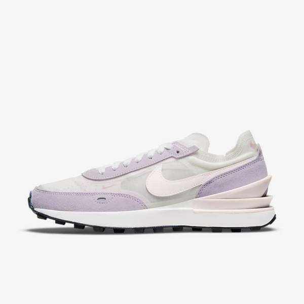 Women\'s Nike Waffle One Sneakers White / Light Pink | NK830MTI